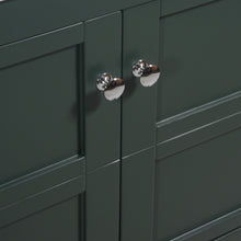 Manhattan 30 in. W x 18 in. D x 41 in. H Bath Vanity in Dark Green with Marble Vanity Top with Ceramic White Basin