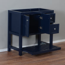 Manhattan 36 in. W x 18 in. D x 35 in. H Single Bath Vanity Cabinet Without top in Dark Blue