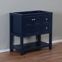 Manhattan 36 in. W x 18 in. D x 35 in. H Single Bath Vanity Cabinet Without top in Dark Blue