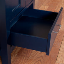 Laguna 24 in. W x 18 in. D x 36 in. H Bath Vanity in Dark Blue  with Integrated Ceramic Top in White and Mirror