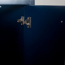 Laguna 24 in. W x 18 in. D x 36 in. H Bath Vanity in Dark Blue  with Integrated Ceramic Top in White and Mirror