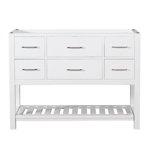 Santa Monica 48 in. W x 18 in. D x 35 in. H Bath Vanity in White