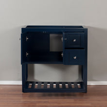 Manhattan 36 in. W x 18 in. D x 35 in. H Single Bath Vanity Cabinet Without top in Dark Blue