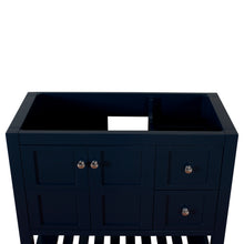 Manhattan 36 in. W x 18 in. D x 35 in. H Single Bath Vanity Cabinet Without top in Dark Blue