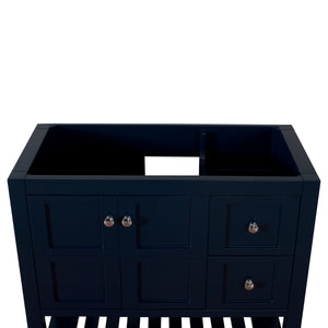 Manhattan 36 in. W x 18 in. D x 35 in. H Single Bath Vanity Cabinet Without top in Dark Blue