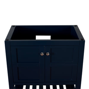 Manhattan 30 in. W x 18 in. D x 36 in. H Bath Vanity in Dark Blue
