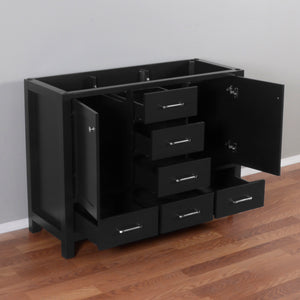 Laguna 48 in. W x 18 in. D x 36 in. H Single Bath Cabinet in Black