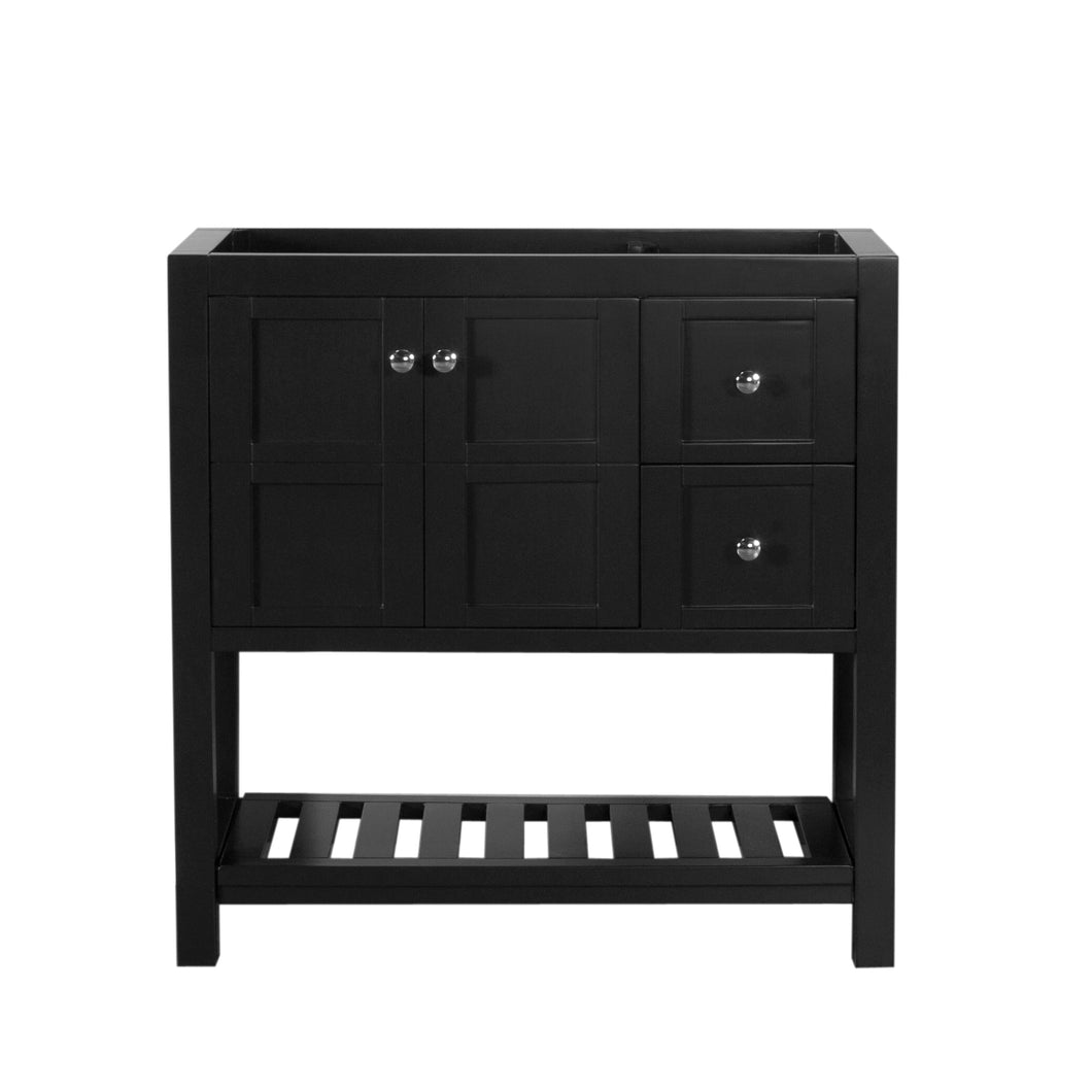 Manhattan 36 in. W x 18 in. D x 36 in. H Bath Vanity in Black