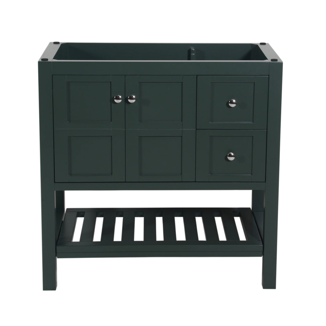 Manhattan 36 in. W x 18 in. D x 35 in. H Single Bath Vanity in Dark Green