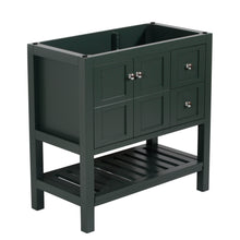 Manhattan 36 in. W x 18 in. D x 35 in. H Single Bath Vanity in Dark Green