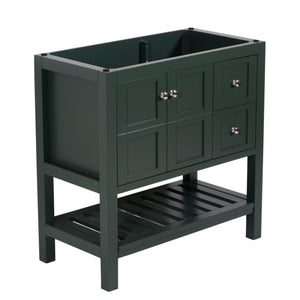 Manhattan 36 in. W x 18 in. D x 35 in. H Single Bath Vanity in Dark Green