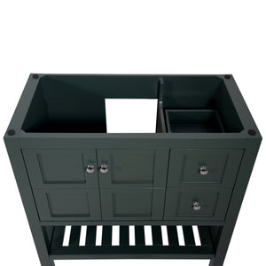 Manhattan 36 in. W x 18 in. D x 35 in. H Single Bath Vanity in Dark Green