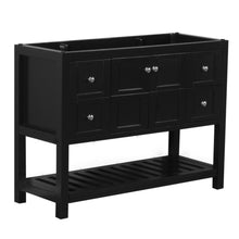 Manhattan 48 in. W x 18 in. D x 36 in. H Bath Vanity in Black