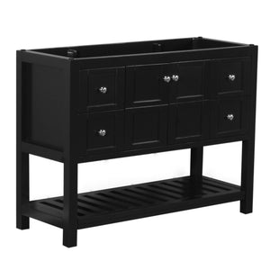 Manhattan 48 in. W x 18 in. D x 36 in. H Bath Vanity in Black