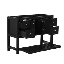 Manhattan 48 in. W x 18 in. D x 36 in. H Bath Vanity in Black
