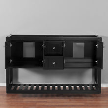 Manhattan 60 in. W x 18 in. D x 36 in. H Bath Vanity in Black