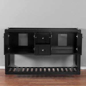Manhattan 60 in. W x 18 in. D x 36 in. H Bath Vanity in Black