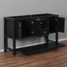 Manhattan 60 in. W x 18 in. D x 36 in. H Bath Vanity in Black