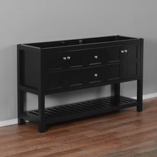 Manhattan 60 in. W x 18 in. D x 36 in. H Bath Vanity in Black