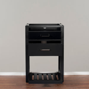 Santa Monica 24 in. W x 18 in. D x 35 in. H Bath Vanity in Black