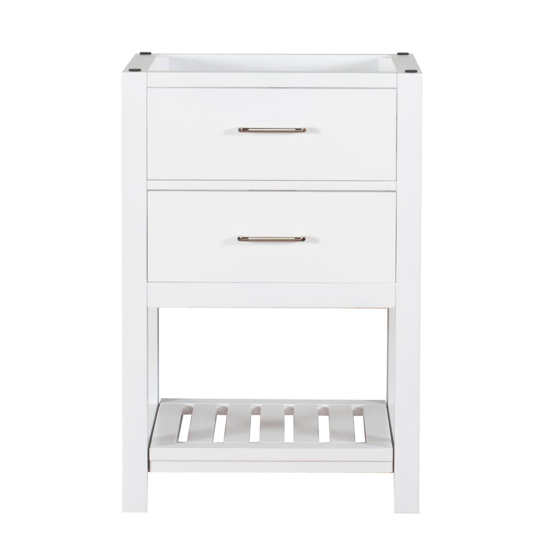Santa Monica 24 in. W x 18 in. D x 35 in. H Bath Vanity in White