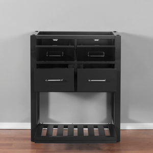 Santa Monica 30 in. W x 18 in. D x 35 in. H Bath Vanity in Black