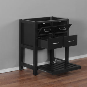 Santa Monica 30 in. W x 18 in. D x 35 in. H Bath Vanity in Black