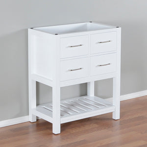 Santa Monica 30 in. W x 18 in. D x 35 in. H Bath Vanity in White