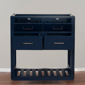 Santa Monica 36 in. W x 18 in. D x 35 in. H Bath Vanity in Dark Blue