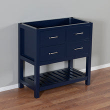 Santa Monica 36 in. W x 18 in. D x 35 in. H Bath Vanity in Dark Blue