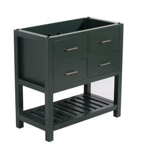 Santa Monica 36 in. W x 18 in. D x 35 in. H Single Bath Vanity in Dark Green