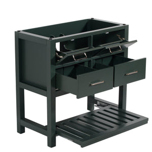 Santa Monica 36 in. W x 18 in. D x 35 in. H Single Bath Vanity in Dark Green