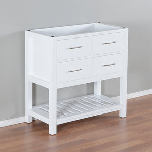 Santa Monica 36 in. W x 18 in. D x 35 in. H Bath Vanity in White