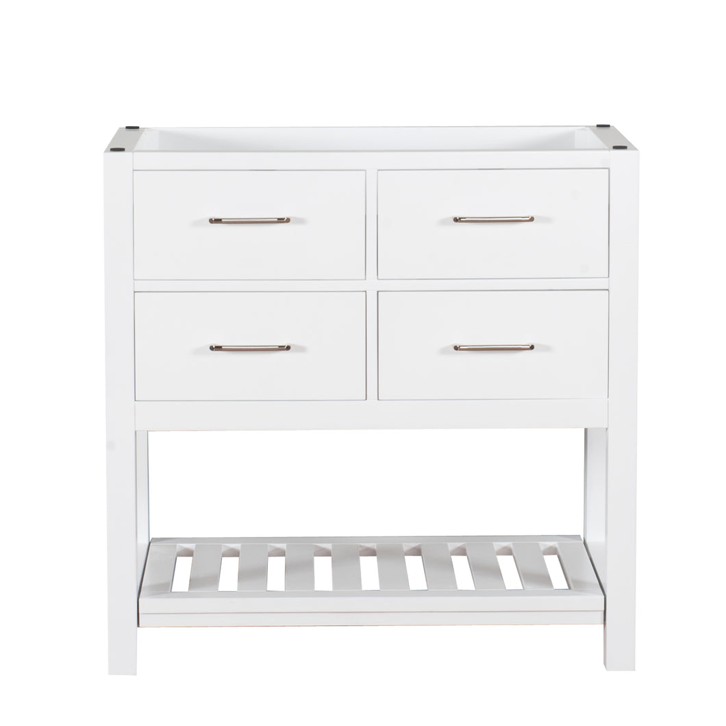 Santa Monica 36 in. W x 18 in. D x 35 in. H Bath Vanity in White