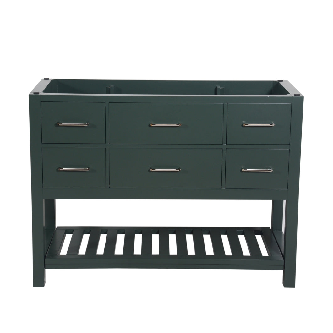 Santa Monica 48 in. W x 18 in. D x 35 in. H Bath Vanity in Dark Green