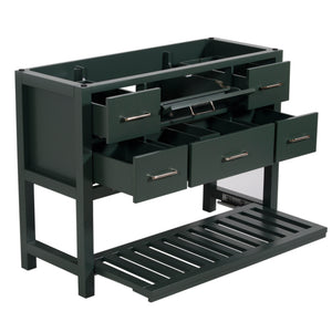 Santa Monica 48 in. W x 18 in. D x 35 in. H Bath Vanity in Dark Green