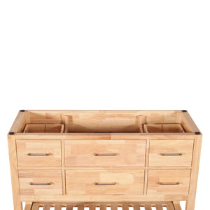 Santa Monica 48 in. W x 18 in. D x 35 in. H Bath Vanity in Natural Wood